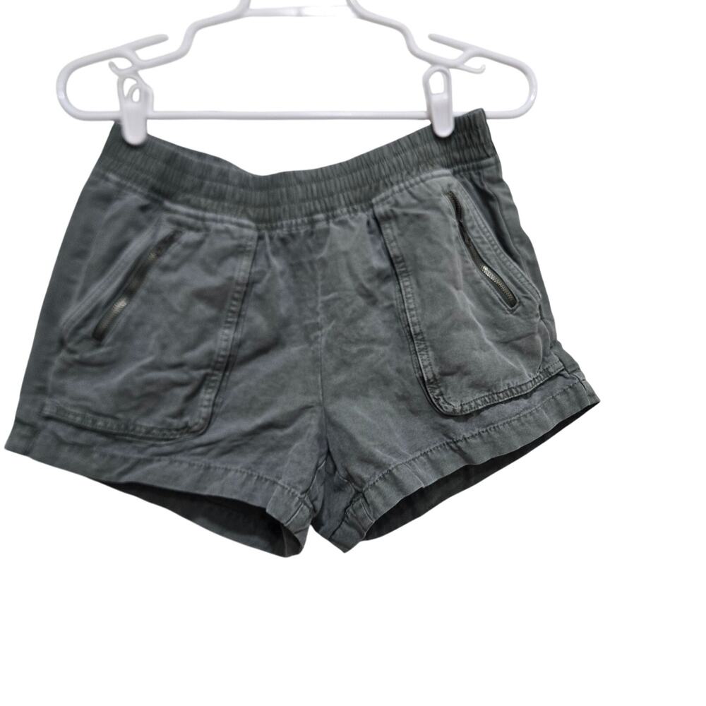 Aerie Boardwalk Olive Green Utility Shorts Small Zip Pockets